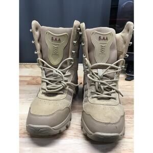 Unzhuo Make 5.11 Tactical Boots Mens 6.5 Beige Leather Lace Up Ankle Outdoor